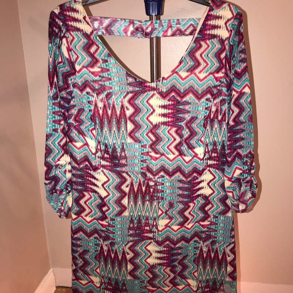 As U Wish multi-colored, patterned dress